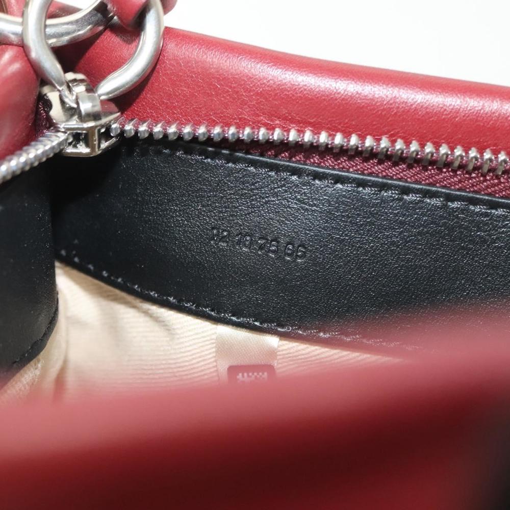Chloe Shoulder Bag Leather 2way Bordeaux Gold Silver Auth bs29200 - Picture 12 of 16